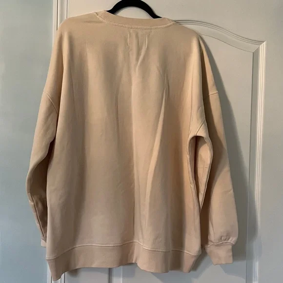 Anthro x Celandine Oversized Graphic Ivory Sweatshirt Sz L/XL NWT - Picture 10 of 16